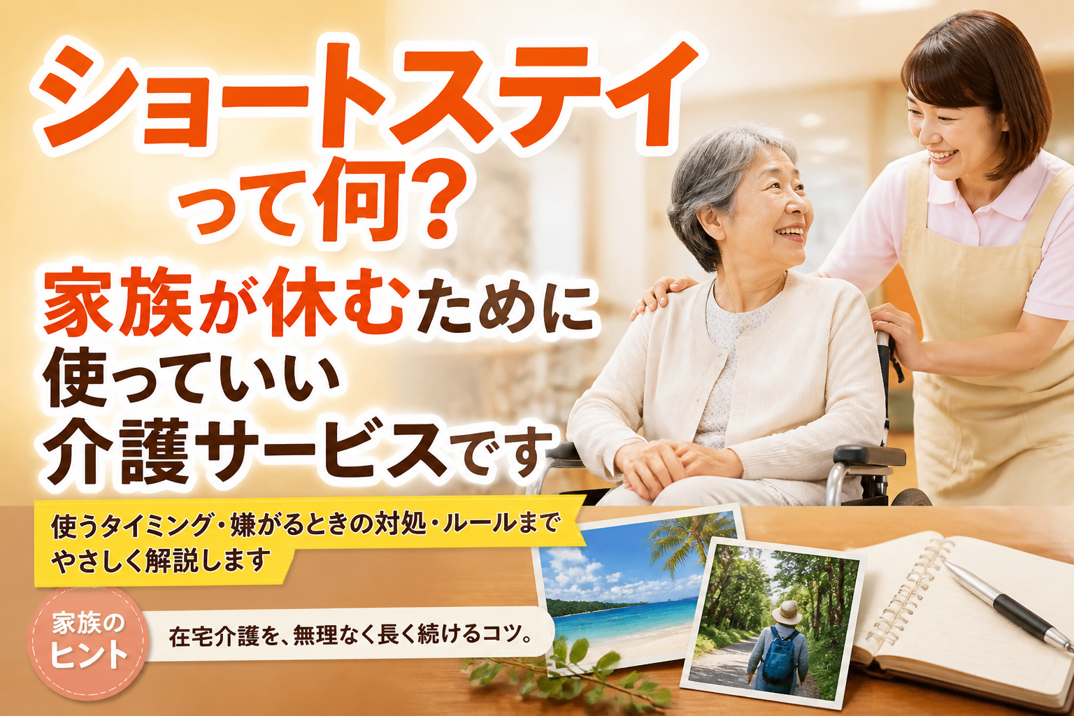 ショートステイって何？家族が休むために使っていい介護サービスです