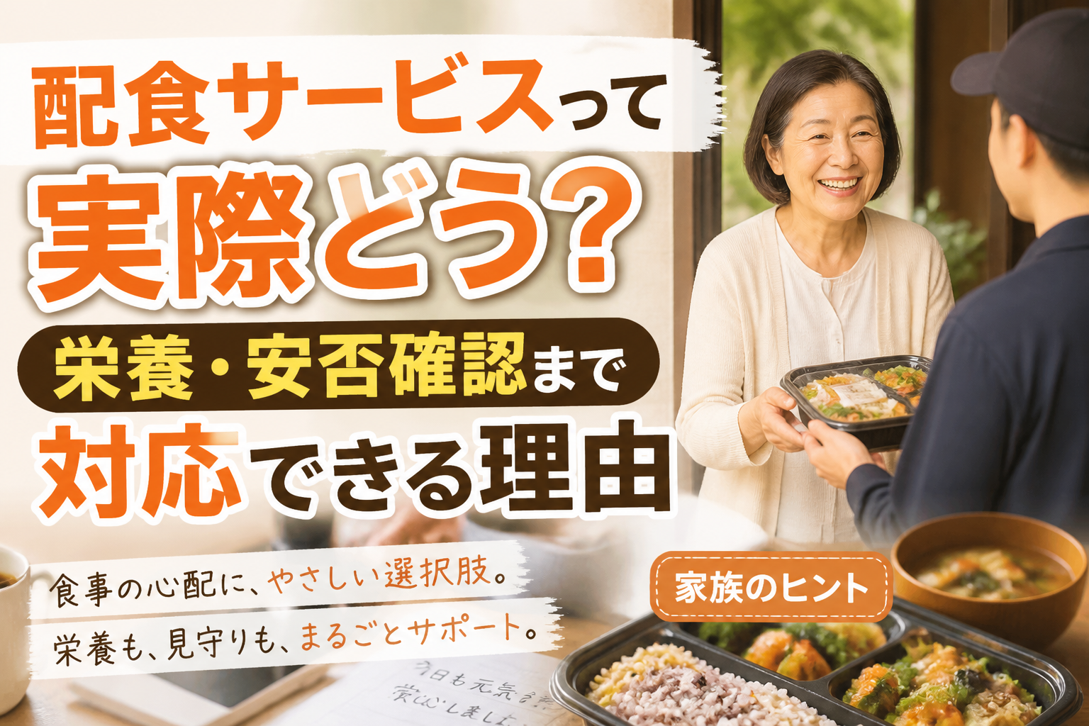 配食サービスって実際どう？栄養・安否確認まで対応できる理由
