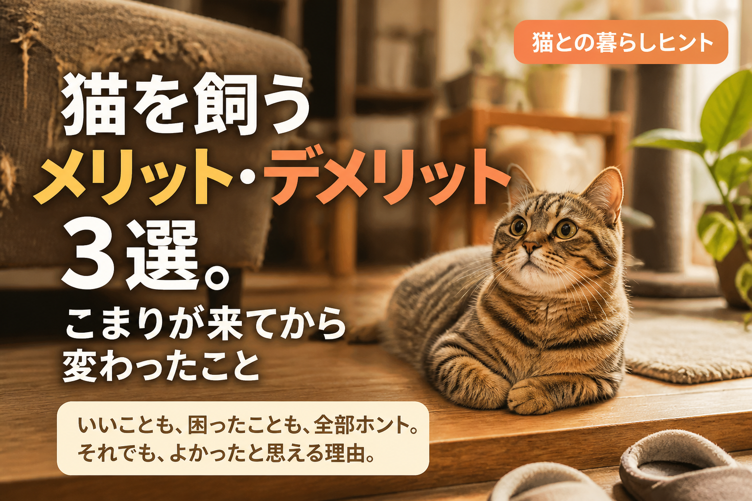猫を飼うメリット・デメリット3選。こまりが来てから変わったこと