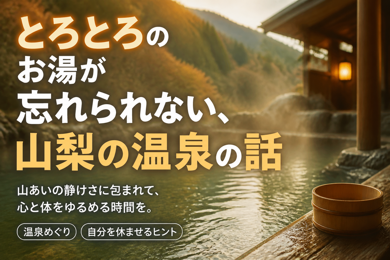 とろとろのお湯が忘れられない、山梨の温泉の話