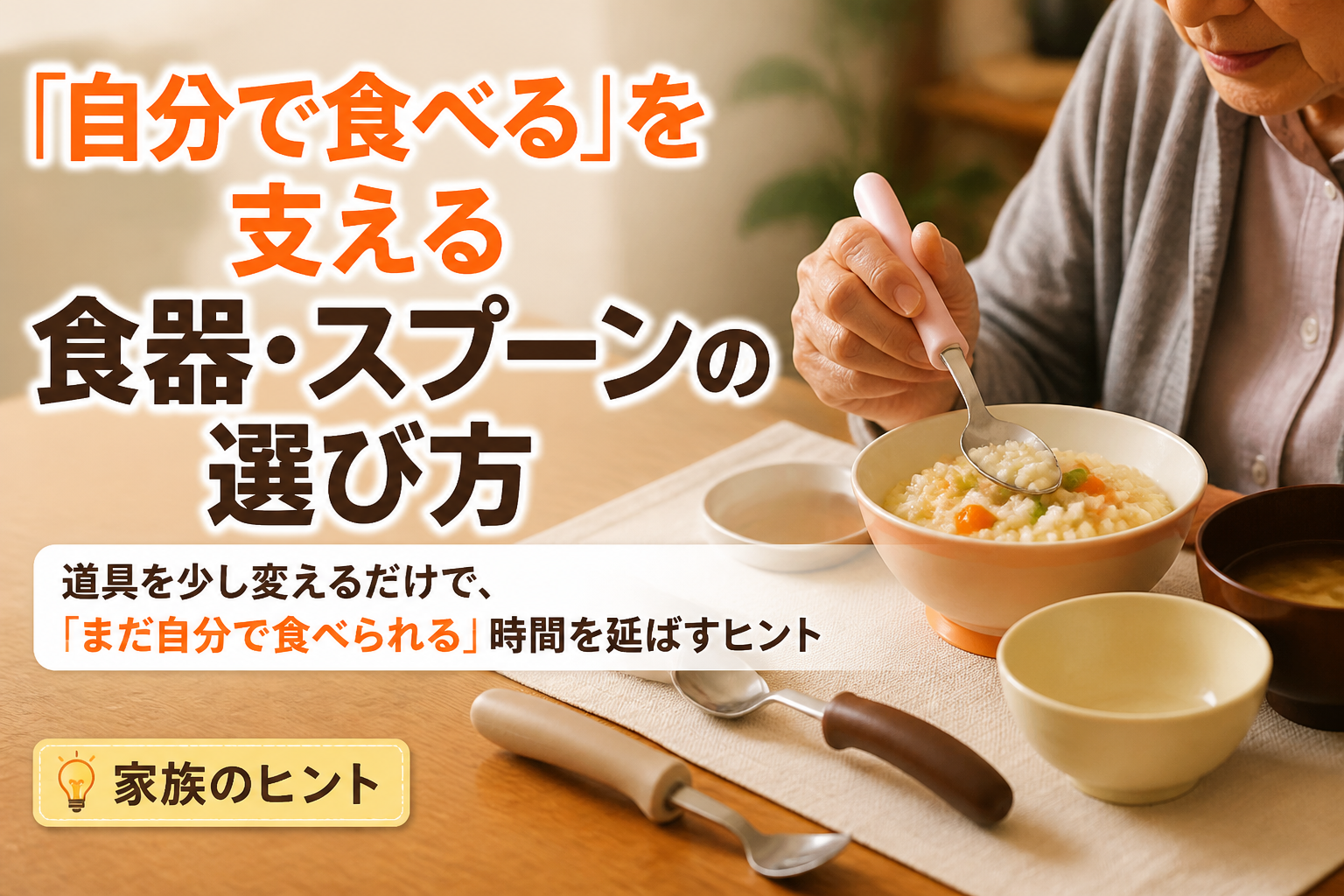 「自分で食べる」を支える食器・スプーンの選び方