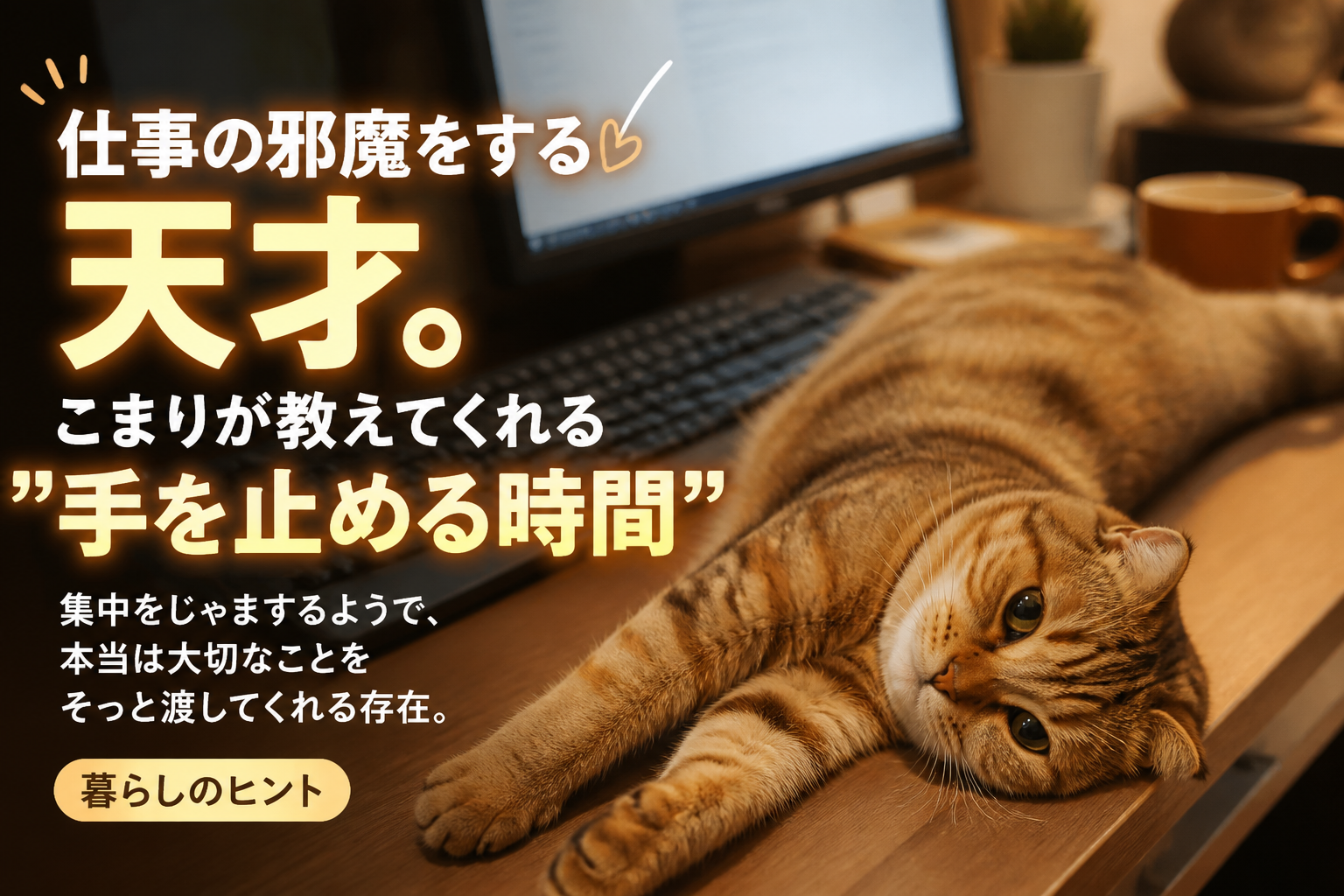 仕事の邪魔をする天才。こまりが教えてくれる「手を止める時間」