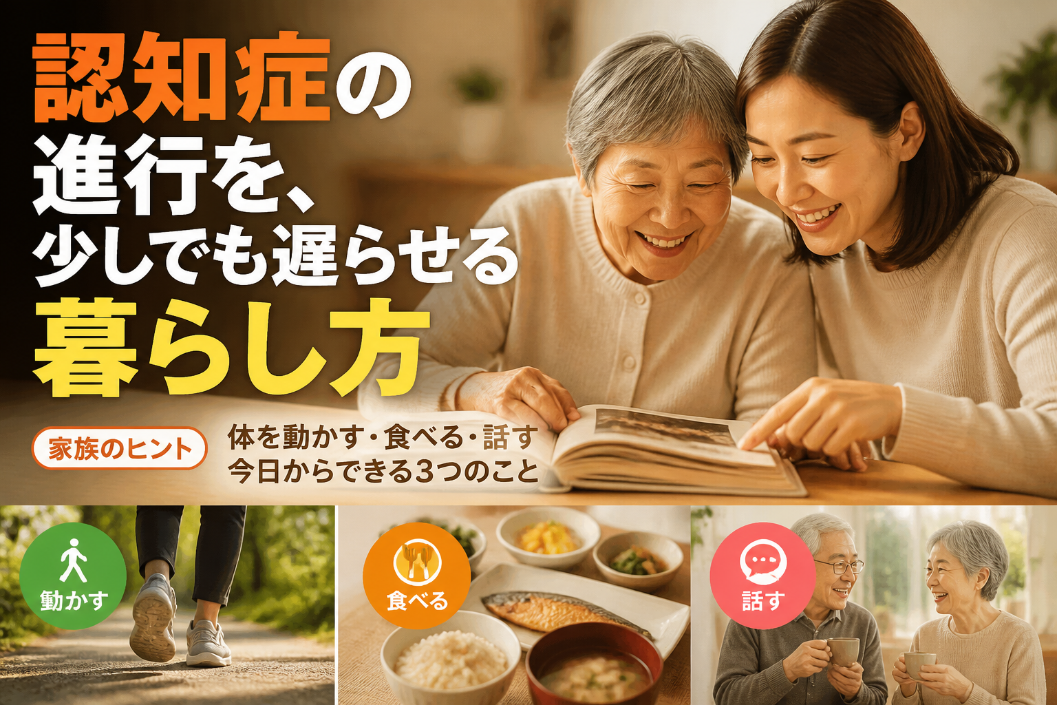 認知症の進行を、少しでも遅らせる暮らし方