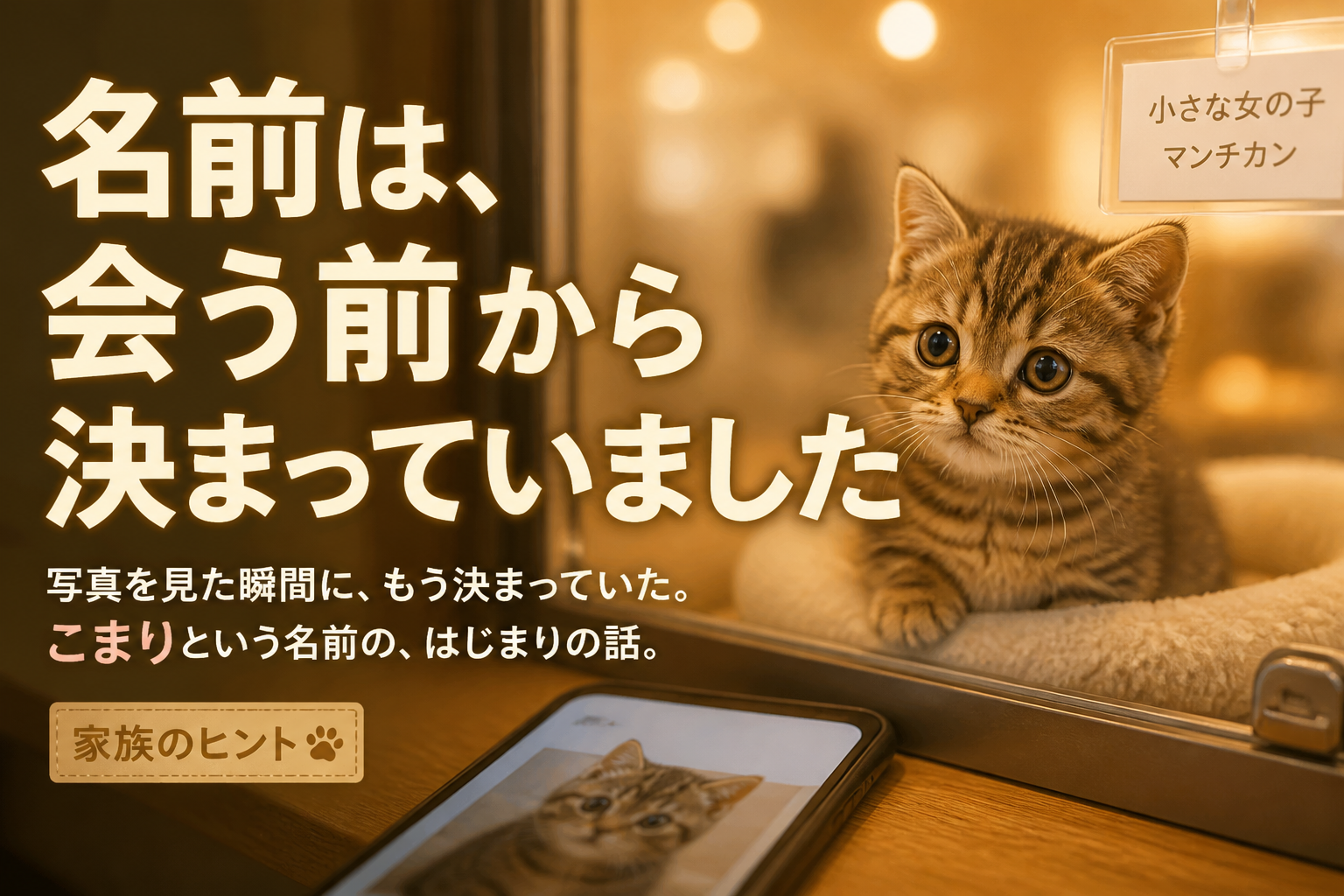 名前は、会う前から決まっていました